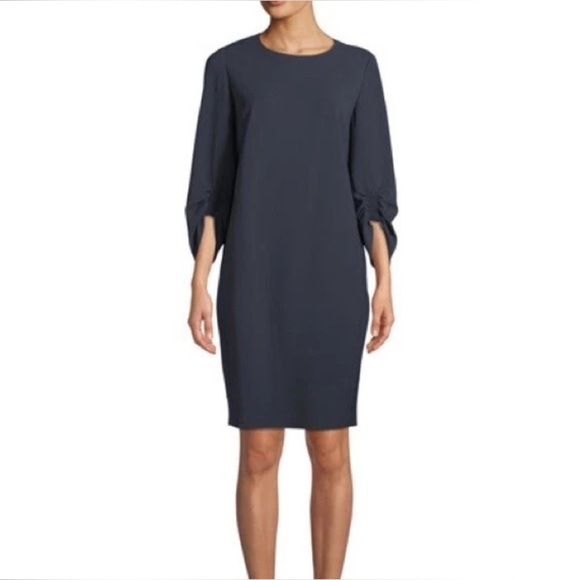 Lafayette 148 Tory Shift Dress in Ink Blue size 14 - Picture 1 of 13